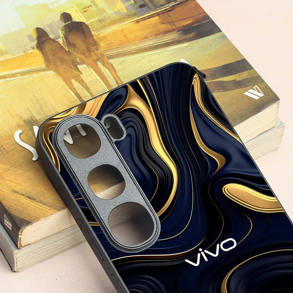 Noir Gold metal back case for Vivo V40 Lite