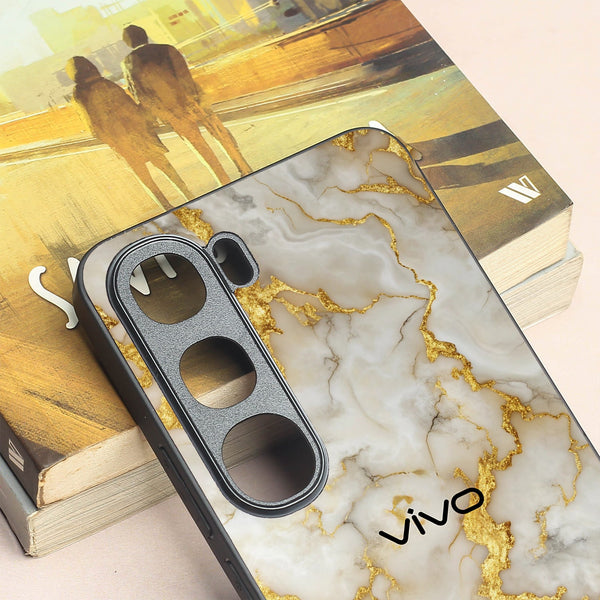 Gold Vein Glory metal back case for Vivo V40 Lite