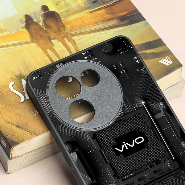 Microchip metal back case for Vivo V30e