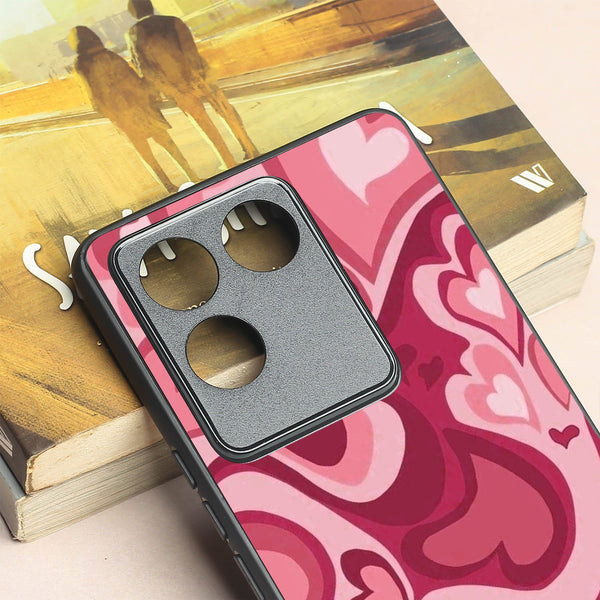 Valentine Wave metal back case for Vivo T2 Pro