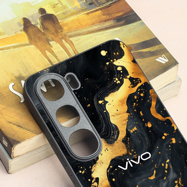 Black Gold Blaze  metal back case for Vivo Y300