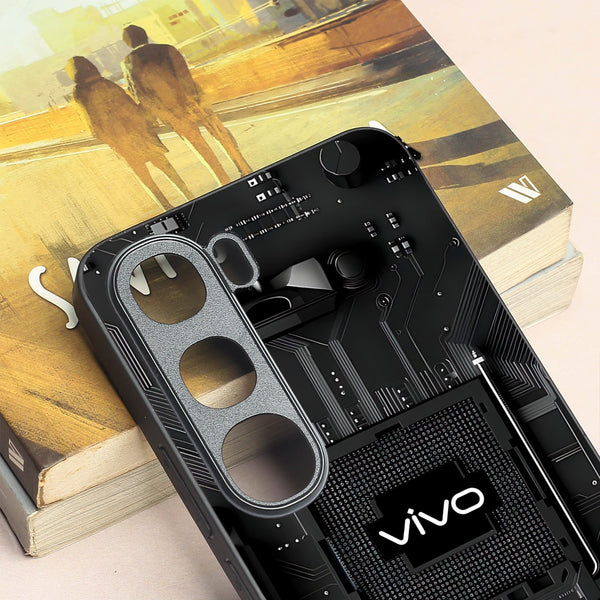 Microchip metal back case for Vivo V40 Lite