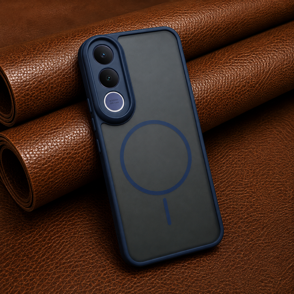 KYRON Dark Blue  Matte Camera Protection Case for Vivo V70 Fe