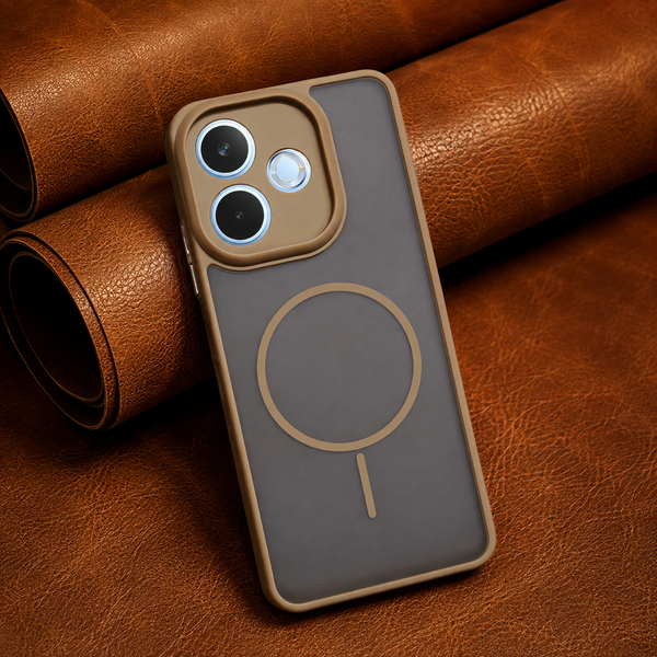 KYRON Brown Matte Camera Protection Case for Oppo A5 Pro