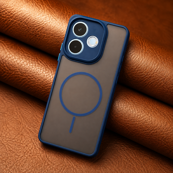 KYRON Dark Blue Matte Camera Protection Case for Oppo A5 Pro