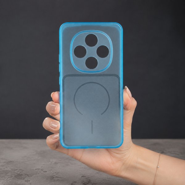 Light Blue Amber Silicone Case for  Oppo F31 Pro