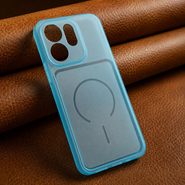 Light Blue Amber Silicone Case for Oppo Reno 15c