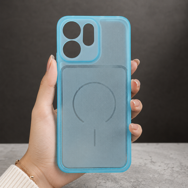 Light Blue Amber Silicone Case for Oppo Reno 15c