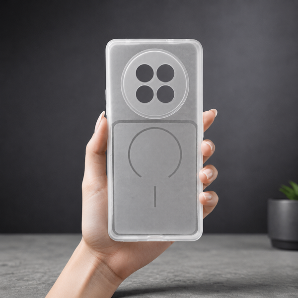 White Amber Silicone Case for  Oppo F31 Pro Plus