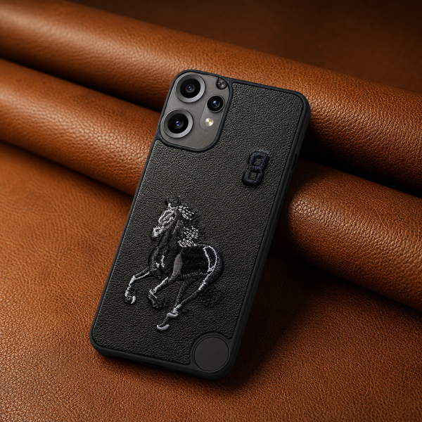Black Leather Horse No. 3 OC Ornamented for CMF PHONE 2 Pro