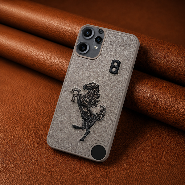 Grey Leather Horse No.8 OC Ornamented for CMF PHONE 2 Pro