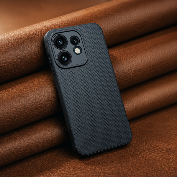Black Line Wave Silicone Case for Oppo Reno 16