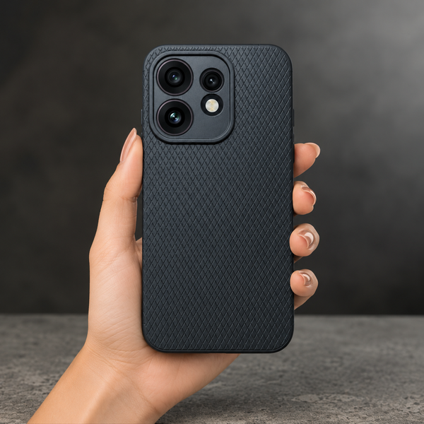 Black Line Wave Silicone Case for Oppo Reno 16