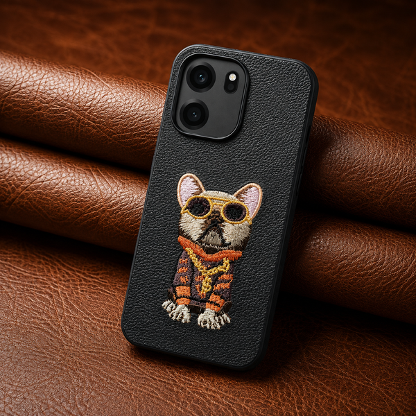Black Leather Bulldog OC Ornamented for Oneplus Nord Ce 6
