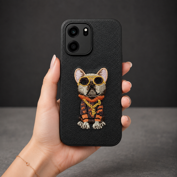 Black Leather Bulldog OC Ornamented for Oneplus Nord Ce 6