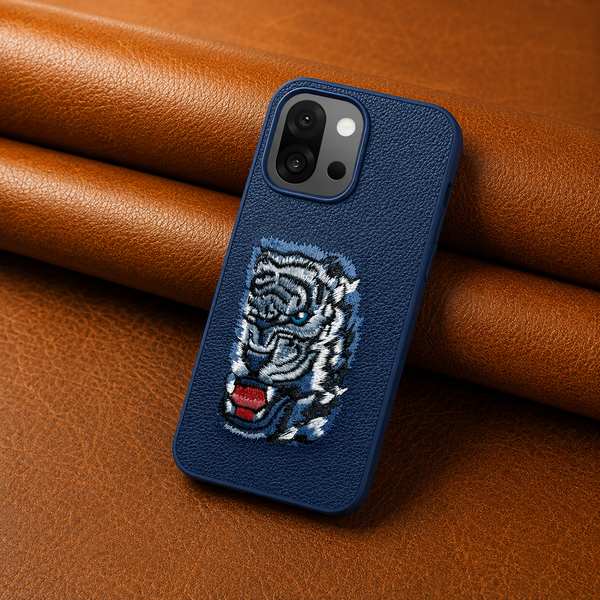 Blue Leather Blue Lion OC Ornamented for Oneplus 13s