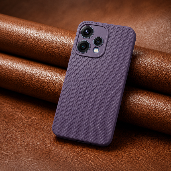Deep Purple Line Wave Silicone Case for Oppo Reno 15c