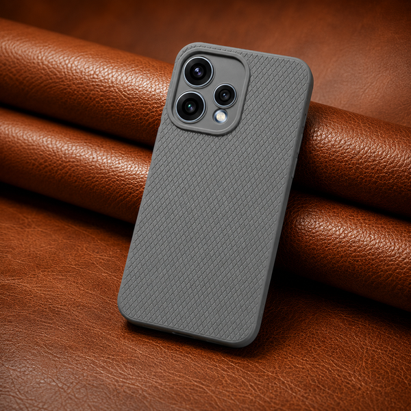 Grey Line Wave Silicone Case for Oppo Reno 15c