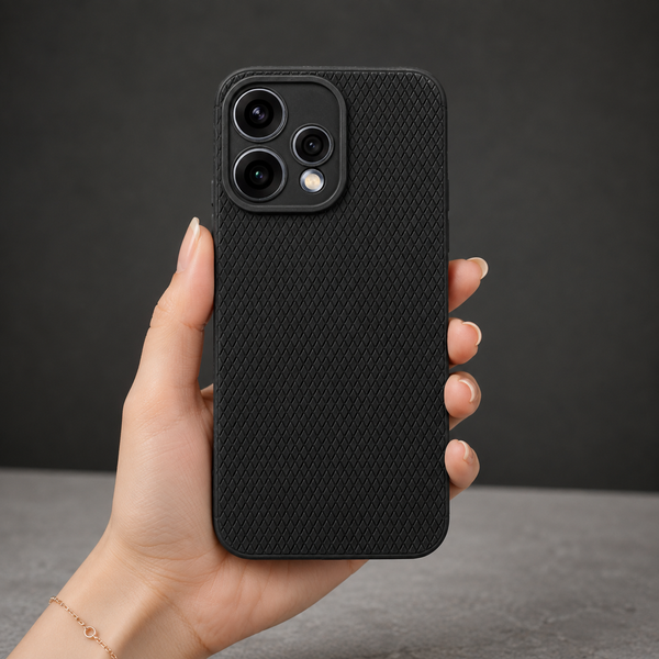 Black Line Wave Silicone Case for Oppo Reno 15c