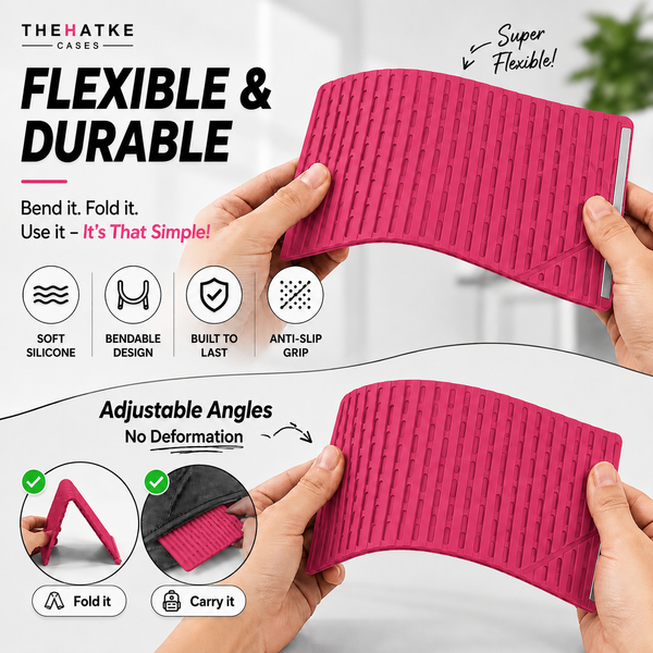 Dark Pink Magic foldable flexible silicone stand