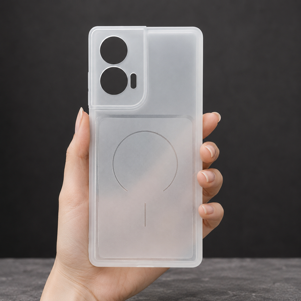 White Amber Silicone Case for Motorola Edge 50 Fusion
