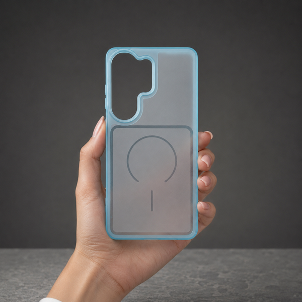 Light Blue Amber Silicone Case for Samsung S26 Ultra