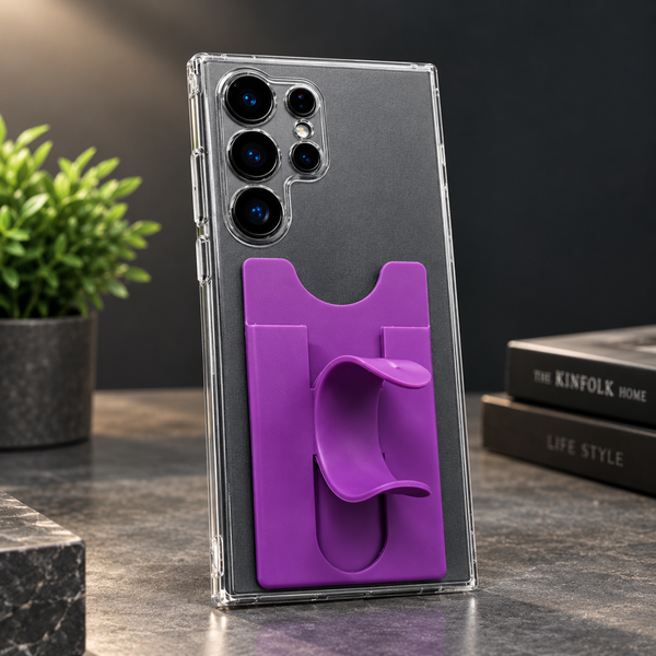 KickFlex Voilet Sticky Stand Silicone For All Mobiles