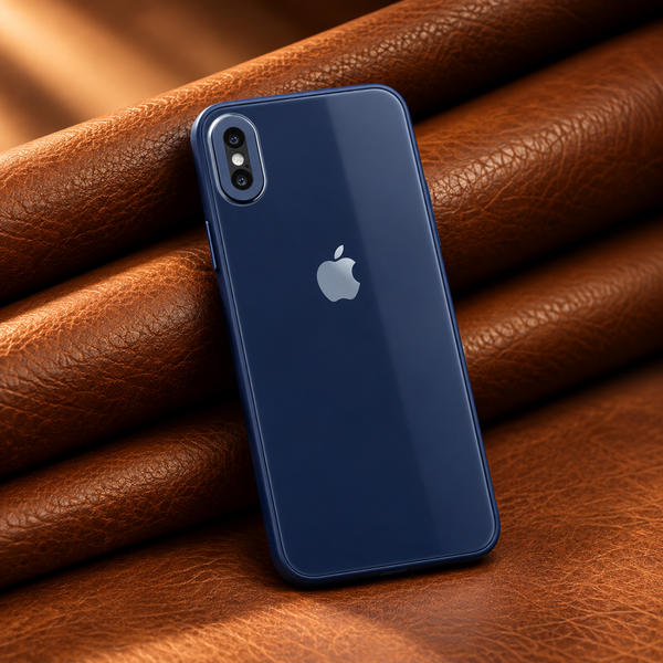 Dark Blue Camera Safe mirror case for Apple Iphone X/Xs