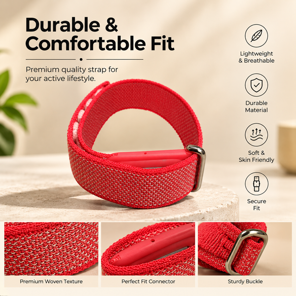 Pink Nylon Strap For Google Fitbit Air