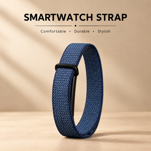 Dark Blue Nylon Strap For Google Fitbit Air