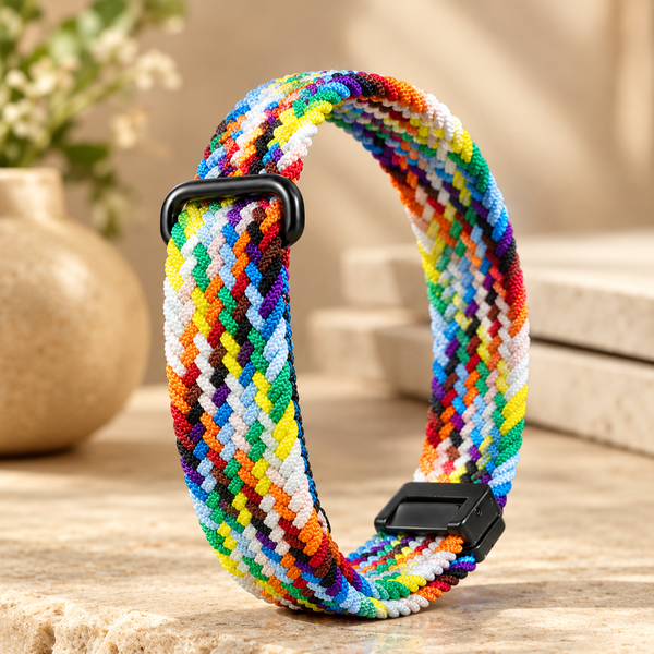 Rainbow Nylon Strap For Google Fitbit Air