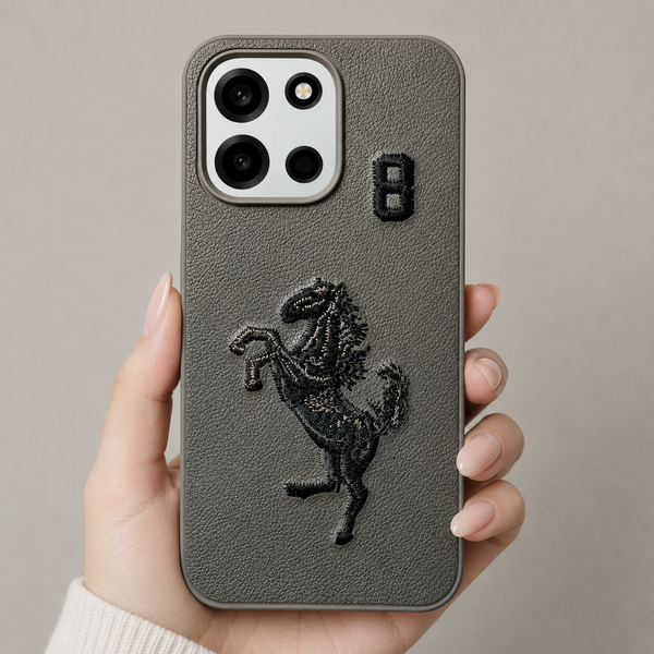 Grey Leather Horse No.8 OC Ornamented for Oneplus Nord 6