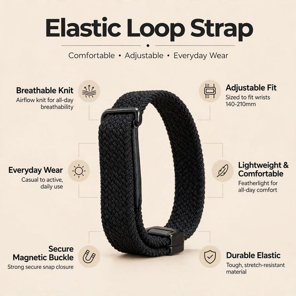 Black Nylon Strap For Google Fitbit Air
