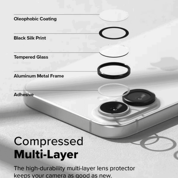 Black Metallic camera ring lens guard for Apple iphone 17