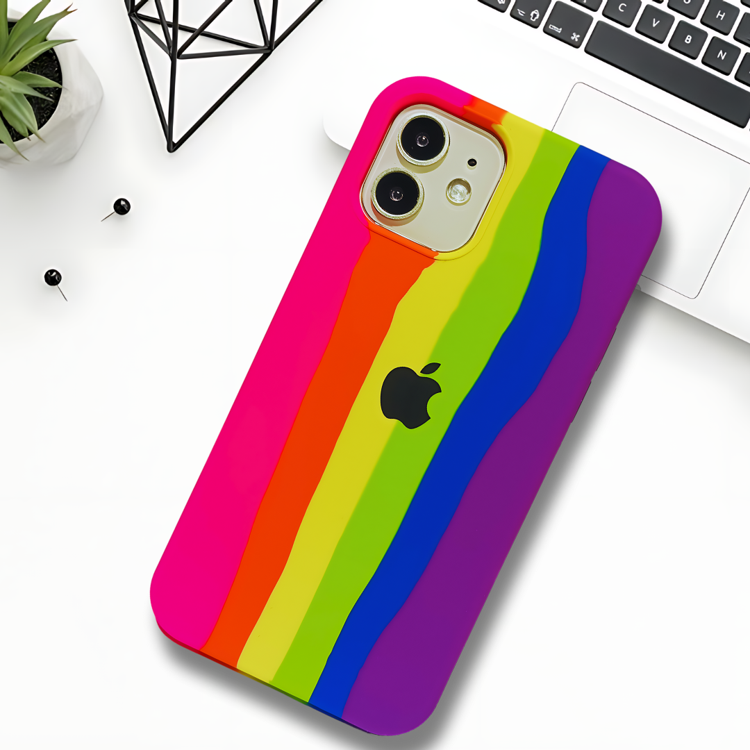 PATTERN 3 Rainbow Silicone Case for Apple iphone 12