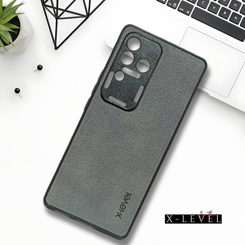 X-LEVEL Grey Leather Case for Vivo V30 Pro