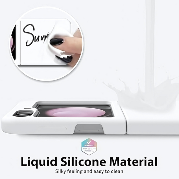 White Original Silicone case for Samsung Galaxy Z FLIP 6