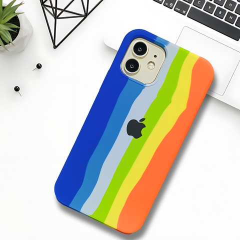 PATTERN 2 Rainbow Silicone Case for Apple iphone 12