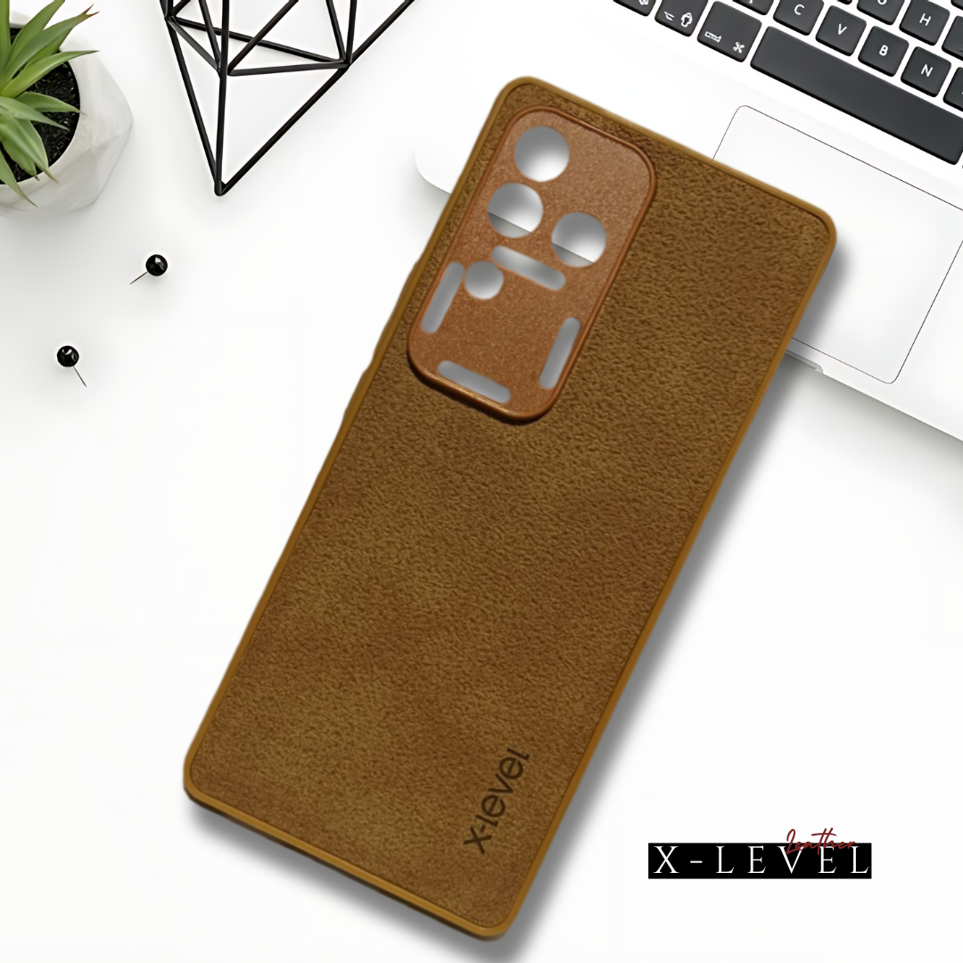 X-LEVEL Brown Leather Case for Vivo V30 Pro