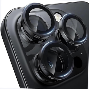 Black Metallic camera ring lens guard for Apple iphone 16 Pro