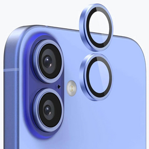 Sea Blue Metallic camera ring lens guard for Apple iphone 16