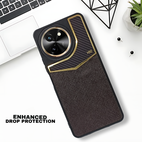 GoldAura Dark Brown Case for Vivo T3X