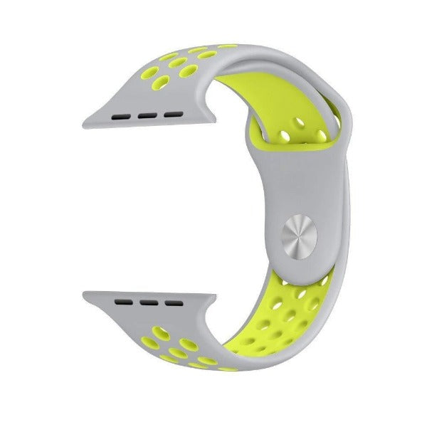 Grey Neon Dotted Silicone Strap For Apple Watch Series 8  (38mm/40mm/41mm)