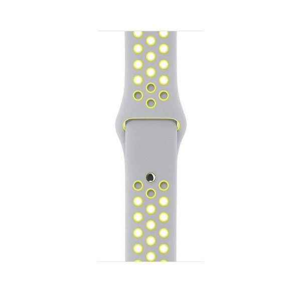 Grey Neon Dotted Silicone Strap For Apple Watch Series 8  (38mm/40mm/41mm)