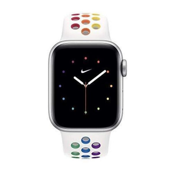 White Multi Dotted Silicone Strap For Apple Iwatch Series SE GEN 2  (38mm/40mm/41mm)