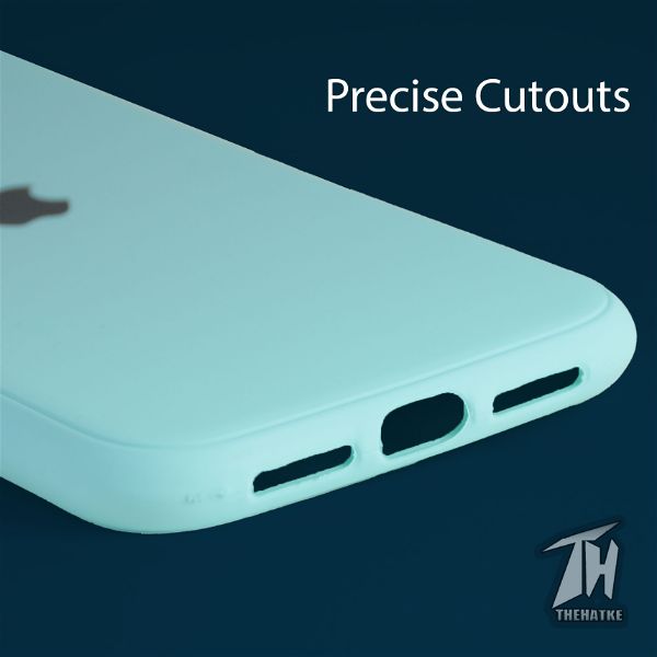 Light Blue Bumper Silicone Case for Apple iphone 13