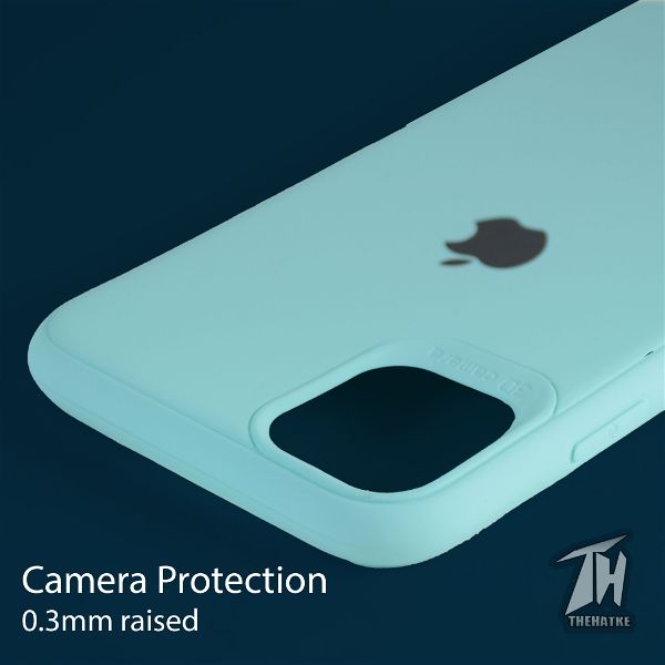 Light Blue Bumper Silicone Case for Apple iphone 12 Pro