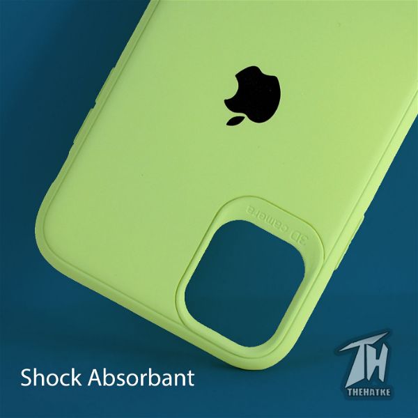 Light Green Bumper Silicone Case for Apple iphone 13