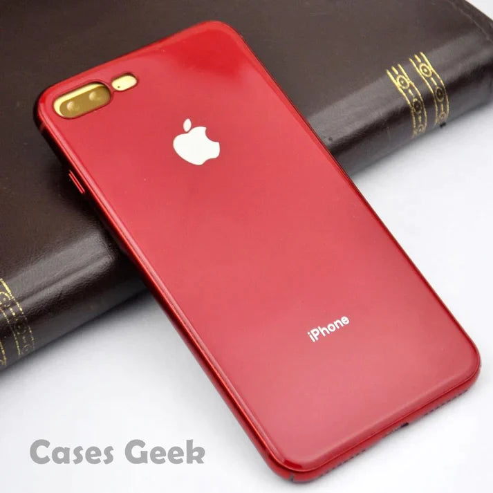 Red Border mirror Silicone case for Apple iphone 8 plus