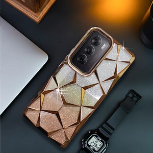 Dazzle Gold Silicone case for Oppo Reno 12